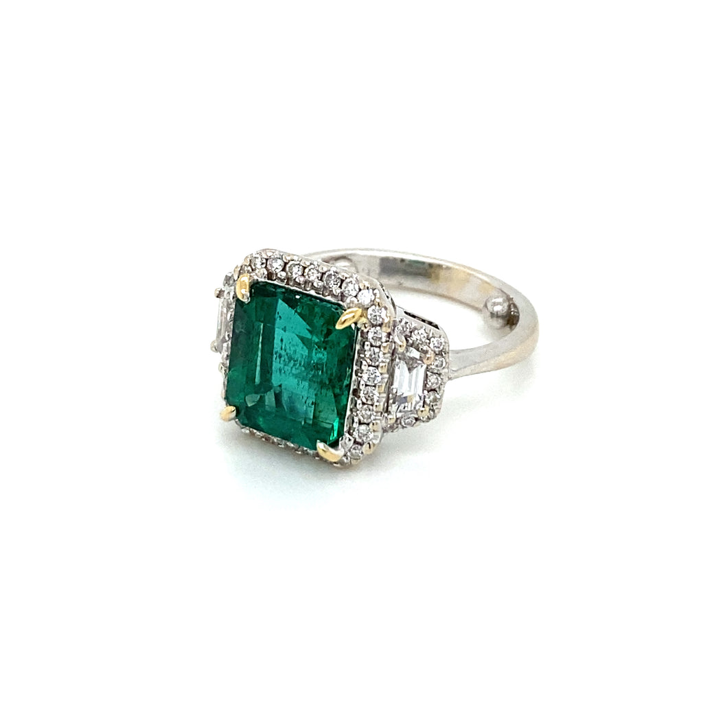 kennedy ring - 3 carat emerald cut ZAYA moissanite engagement ring, em – J  Hollywood Designs